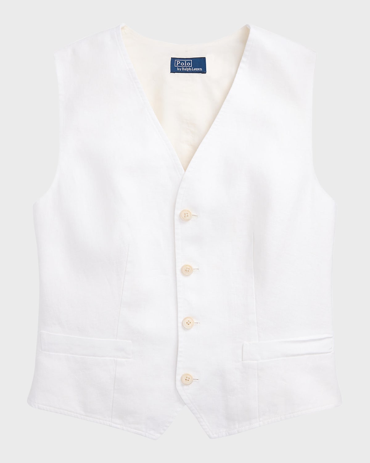 Polo Ralph Lauren Linen Vest In White