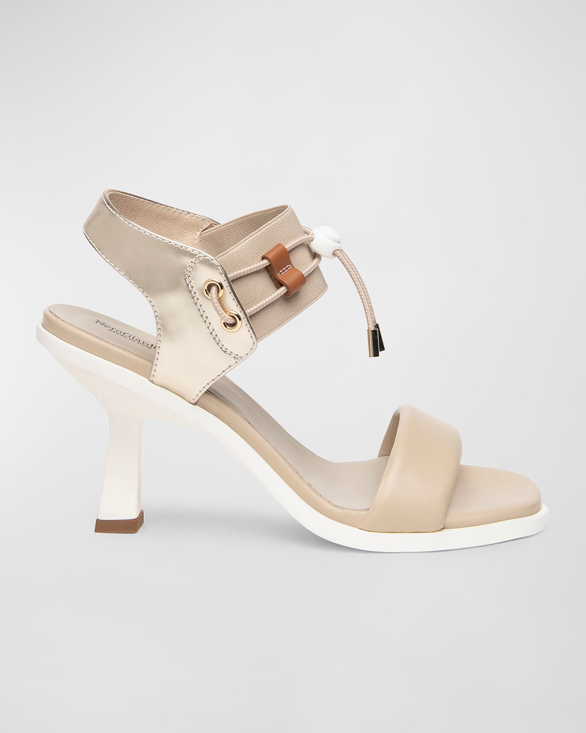 Bungee Leather Dress Sandals