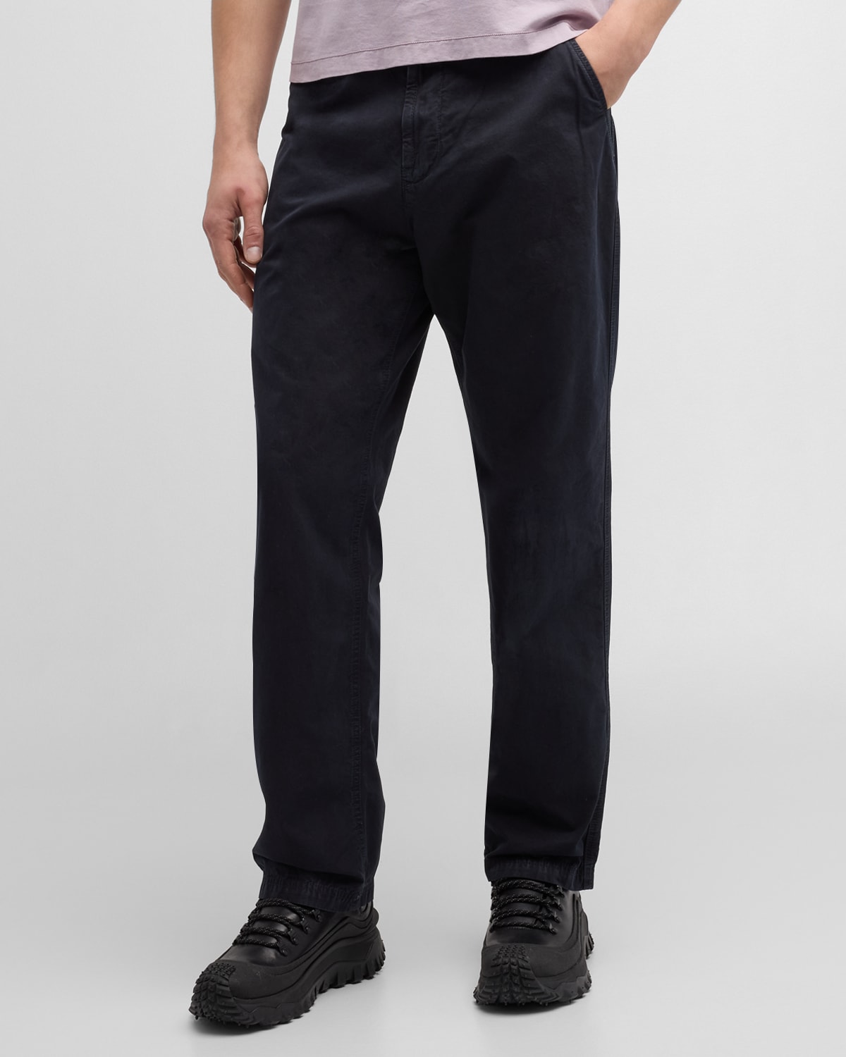 Shop Stone Island Men's Loose Chino Pants In Navy Blue