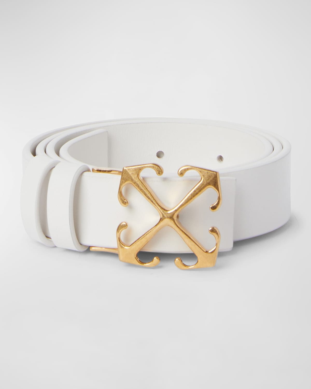 Off White New Arrow Leather Belt Smart Closet