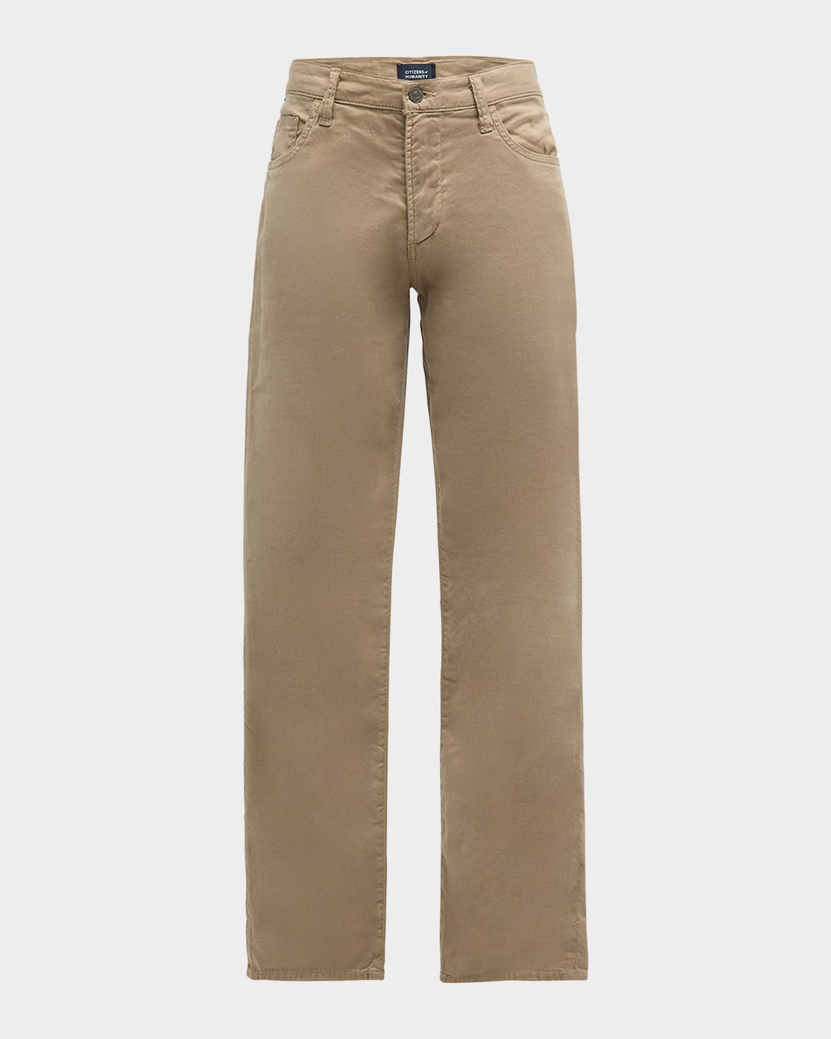 Citizens Of Humanity Men's Gage Stretch Linen-cotton Pants In Dune (dk Brown)