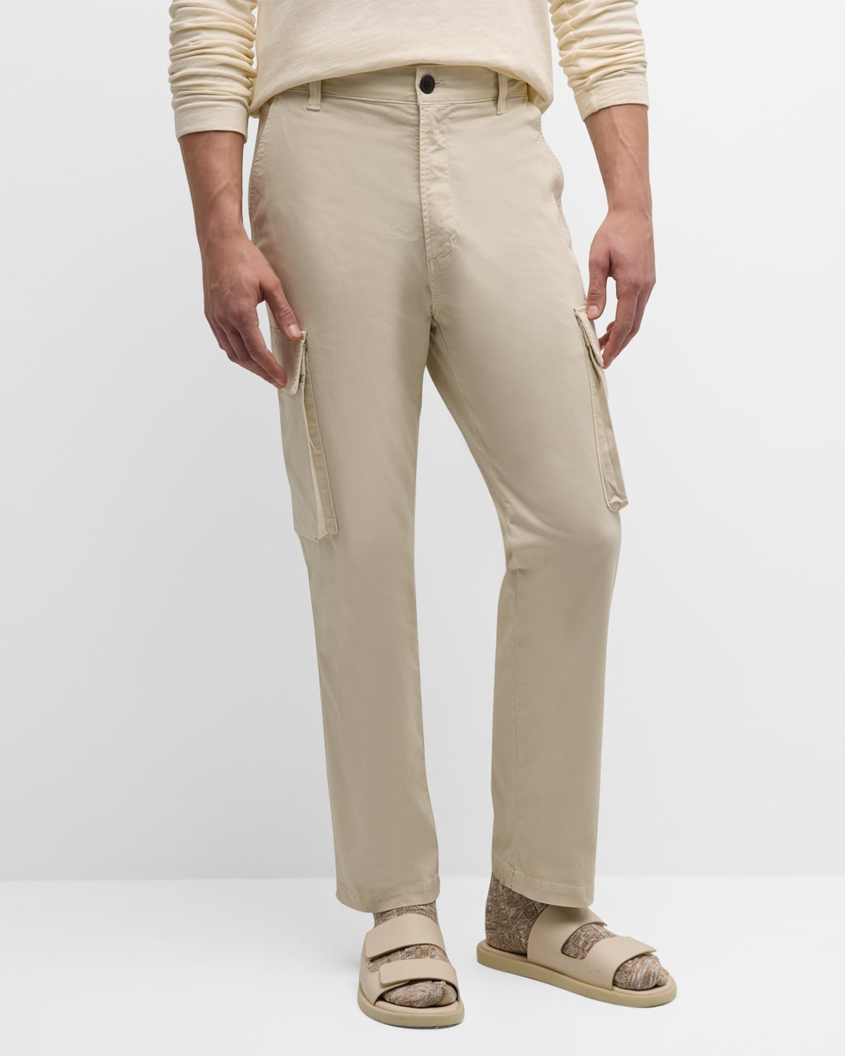 Shop Citizens Of Humanity Men's Dillon Twill Cargo Pants In Abalone (lt Kha