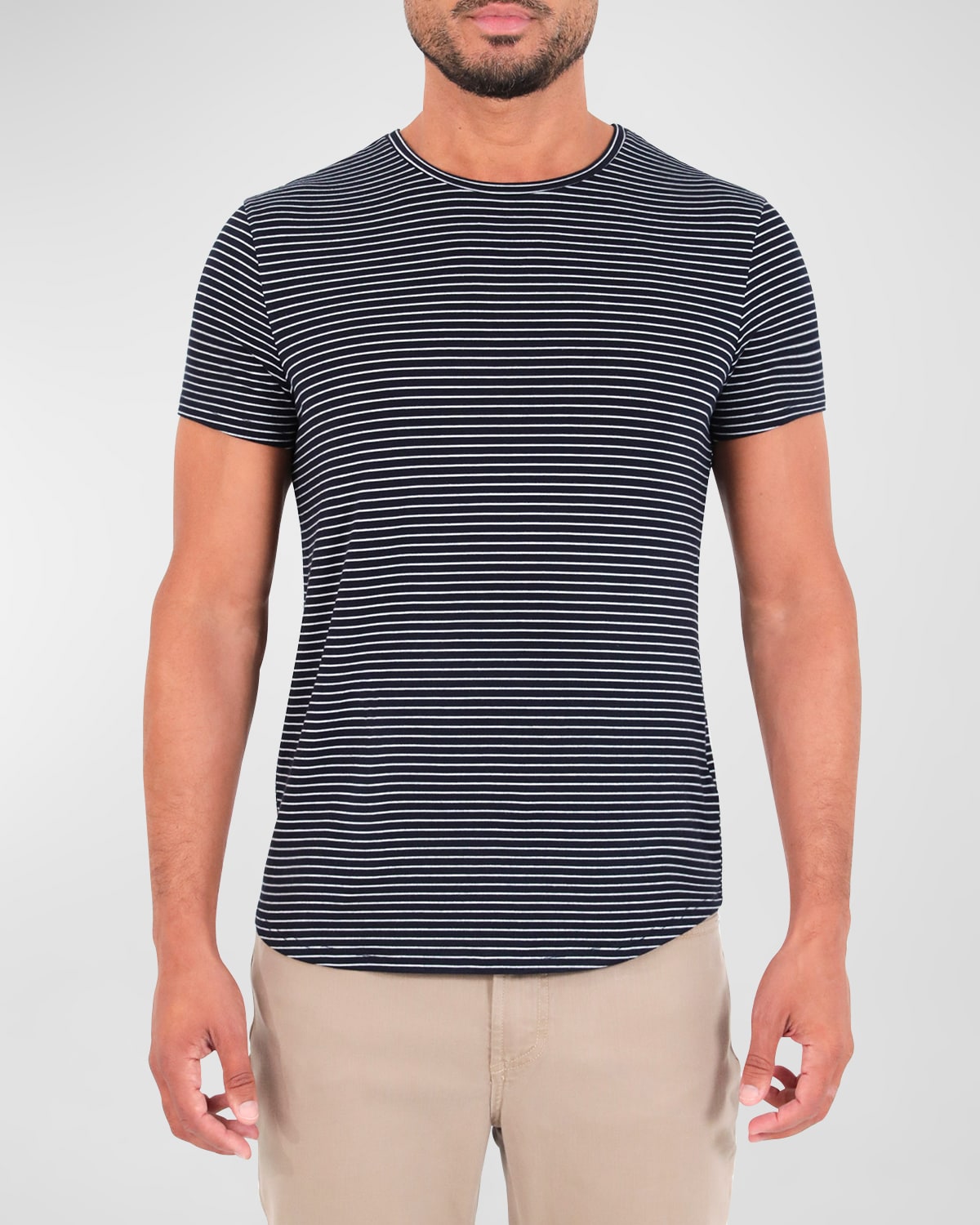 Shop Monfrere Men's Dann Striped T-shirt In Navy Stripe