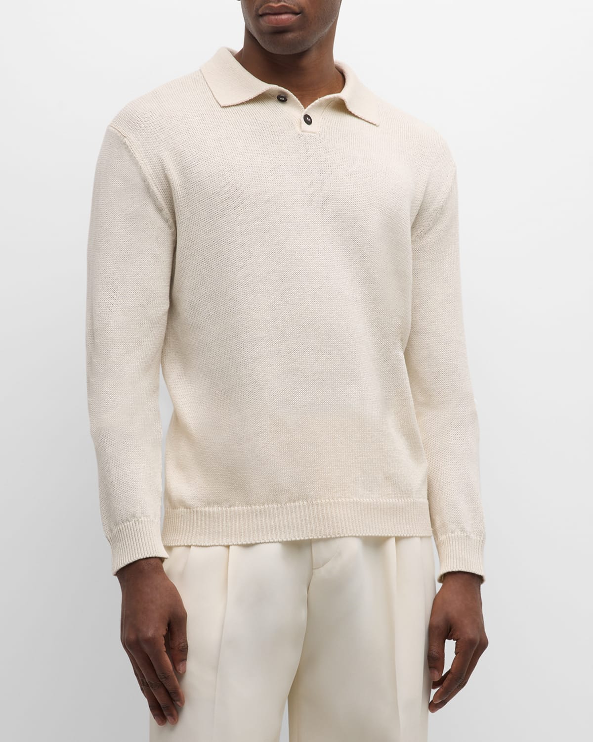 Men's Luigi Linen-Cotton Polo Shirt