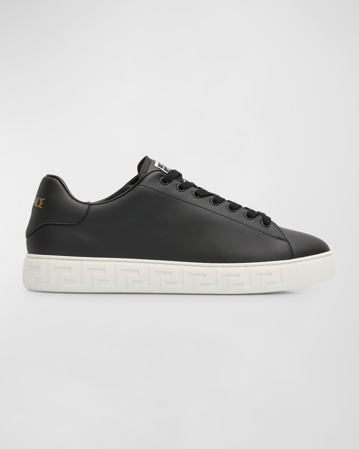 Versace Men's La Greca Low-top Trainers In Black