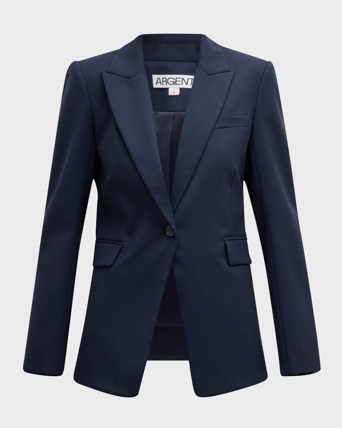 Single-Button Seasonless Wool Blazer