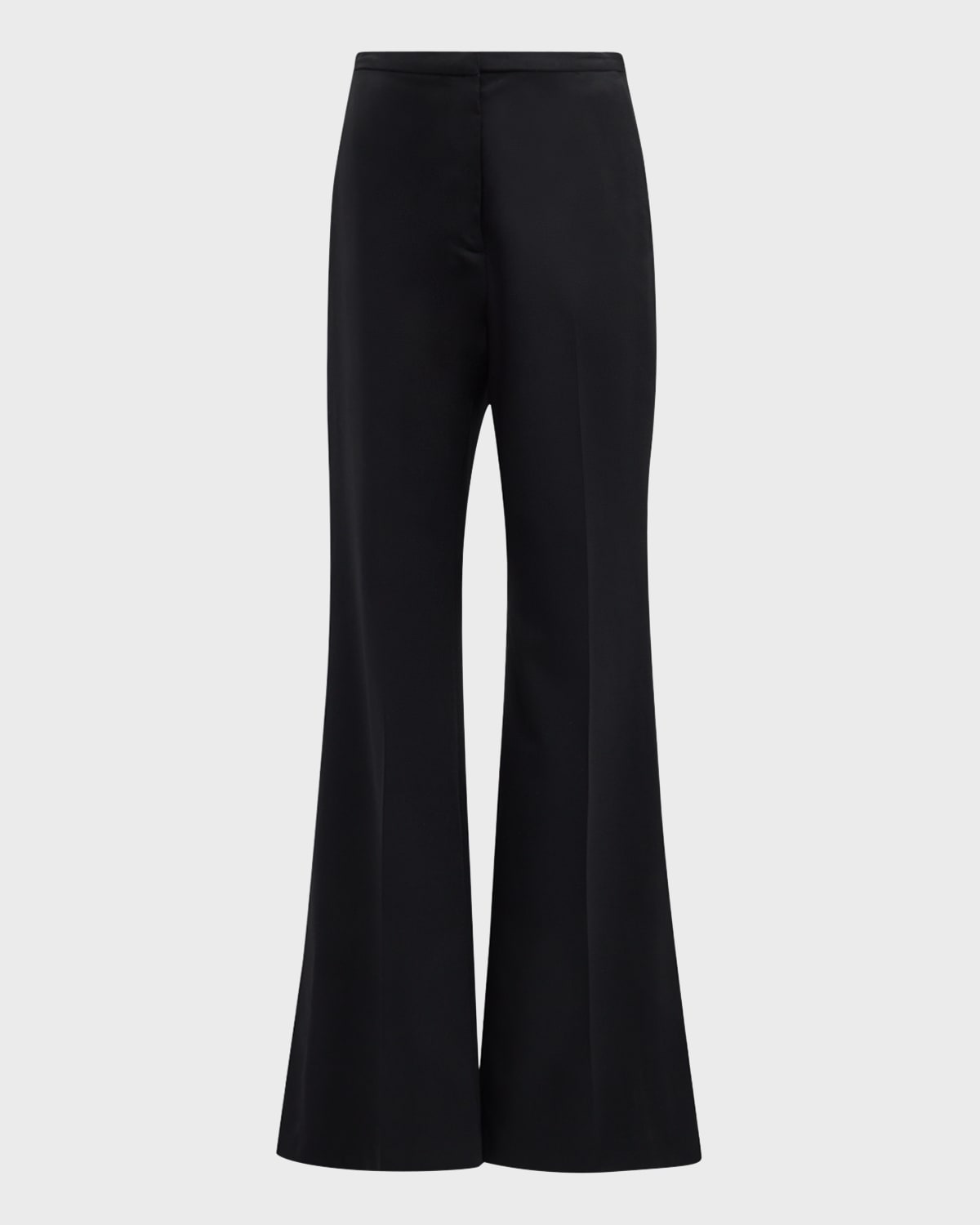Argent Stretch Wool Flare Trousers In Black