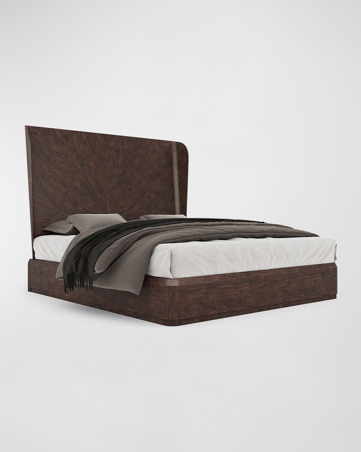 Casa Ispirata Continental Queen Platform Bed In Brunette