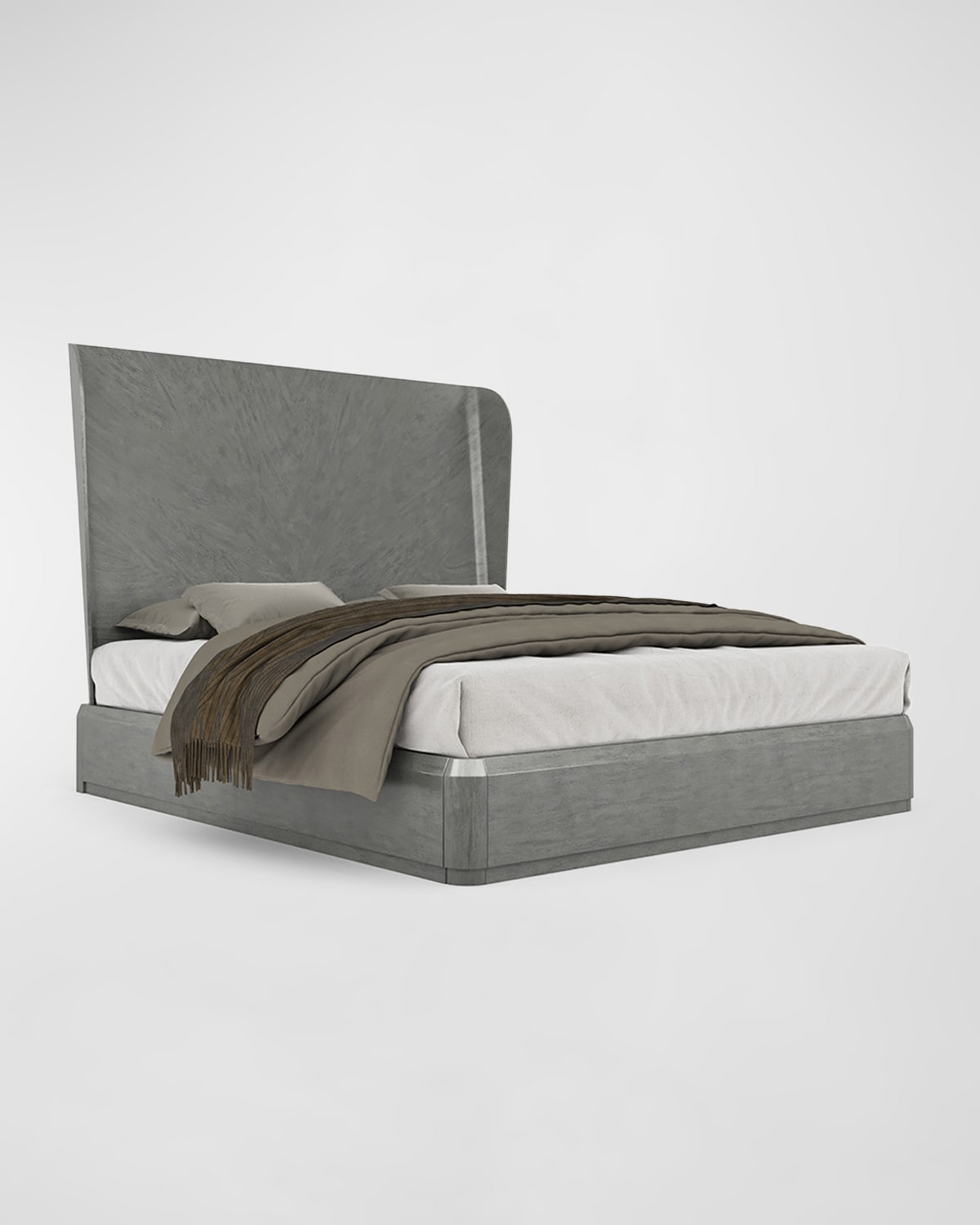 Casa Ispirata Continental King Platform Bed In Argento