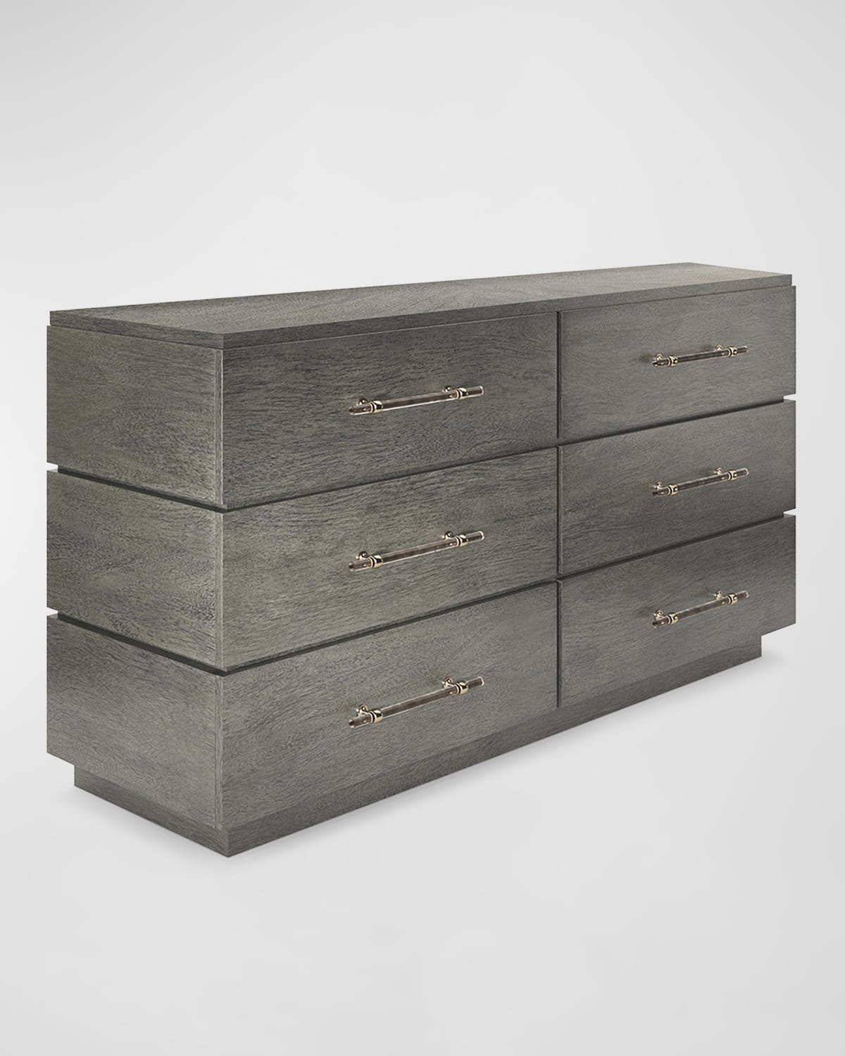 Casa Ispirata Mattone 6-drawer Dresser In Gray