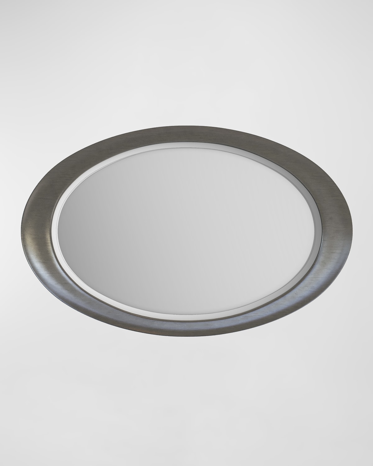 Casa Ispirata Visage Oval Mirror, 54" In Argento