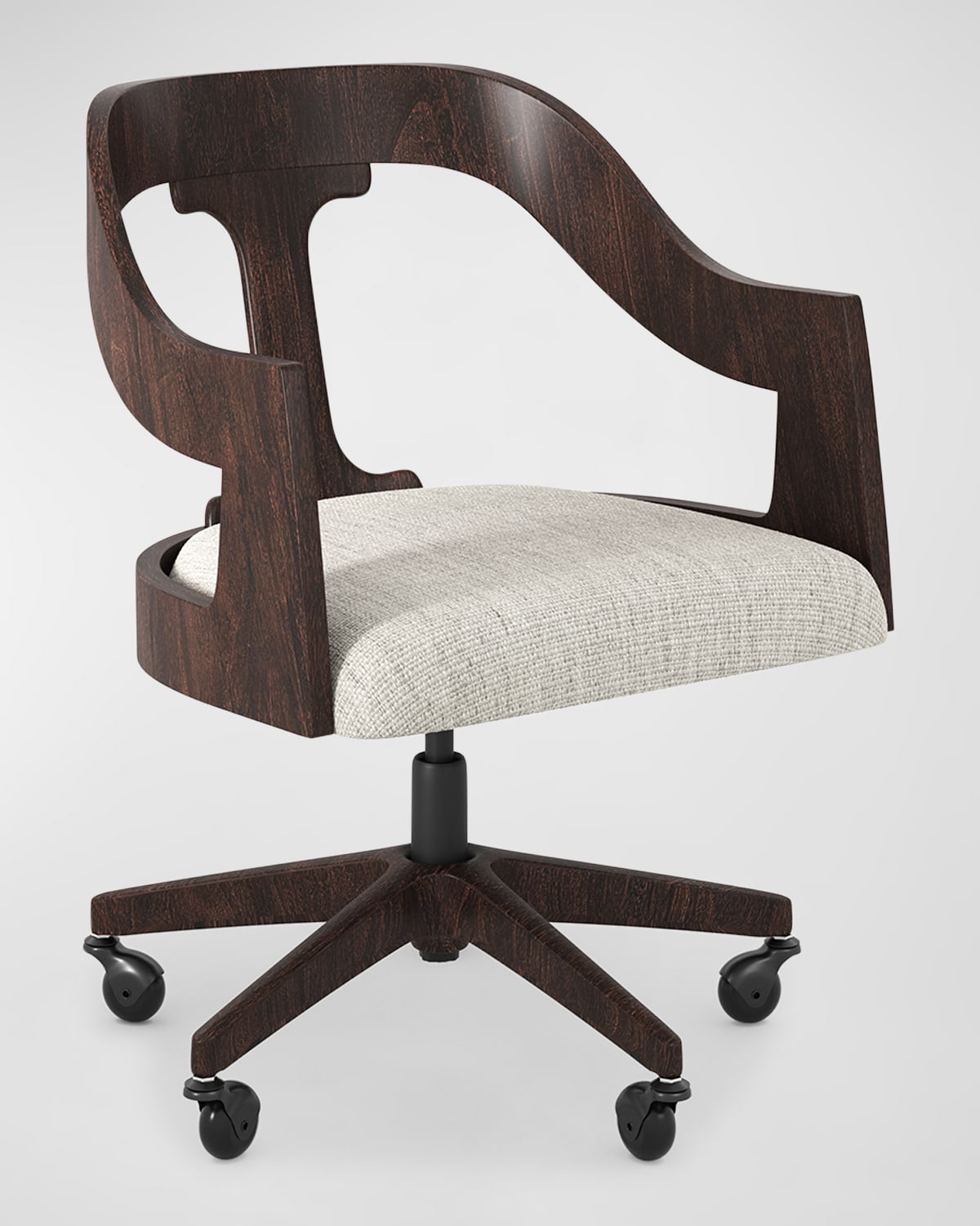 Casa Ispirata Crescent Desk Chair In Brown