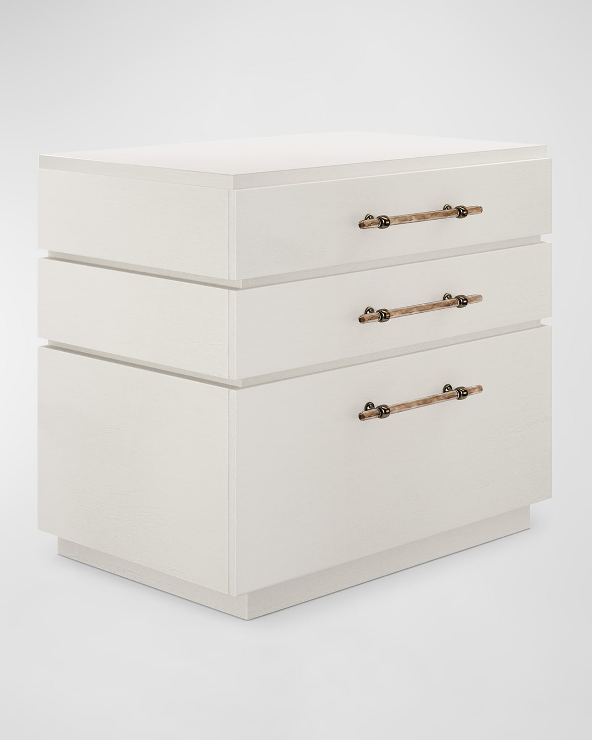 Casa Ispirata Mattone Lateral File Cabinet In Lino Bianco