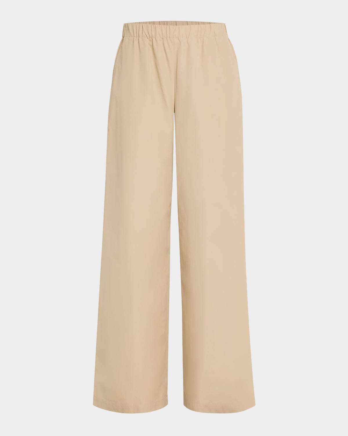 Lafayette 148 Riverside Wide-leg Organic Cotton Poplin Pants