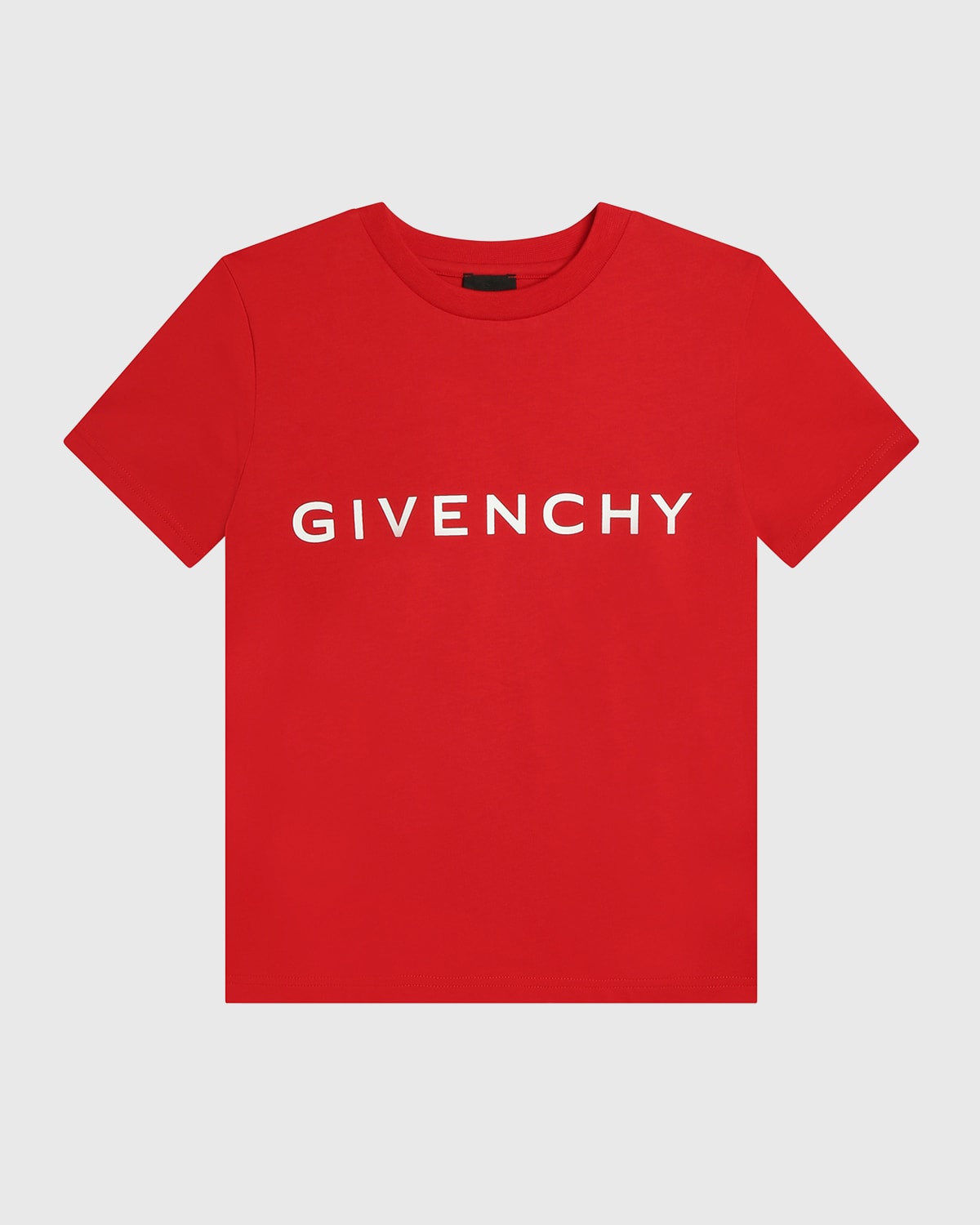 Shop Givenchy Boy's Logo-print Short-sleeve Cotton Jersey T-shirt In Bright Red