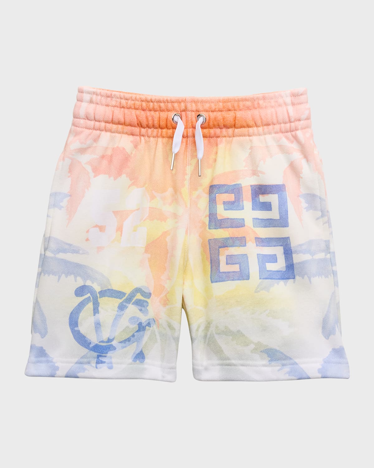 Givenchy Kids' Boy's 4g Multicolor Printed Fleece Shorts