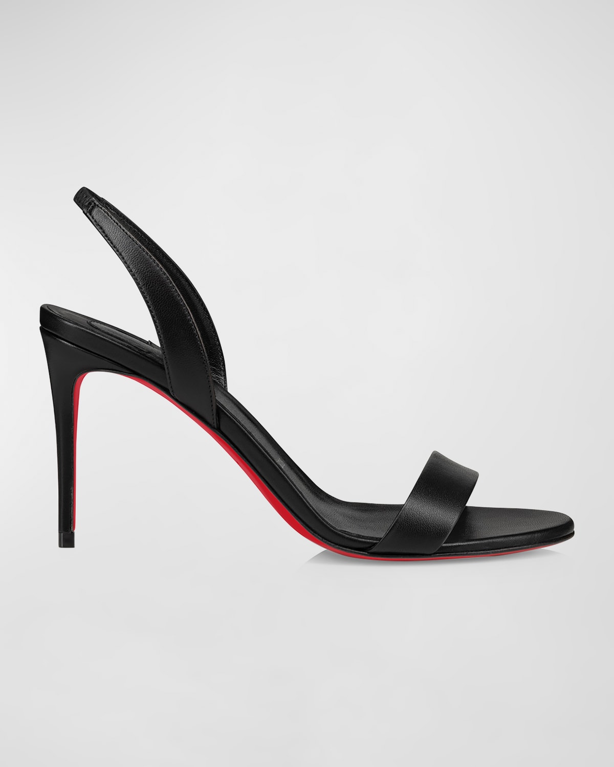 Shop Christian Louboutin O Marylin Leather Red Sole Halter Sandals In Black