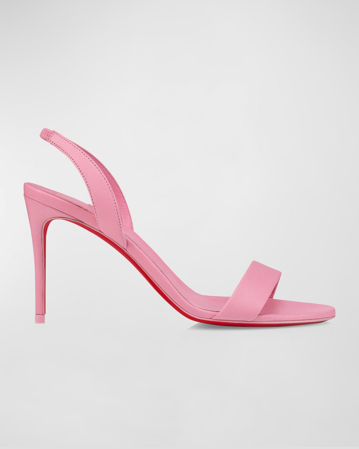 Shop Christian Louboutin O Marylin Leather Red Sole Halter Sandals In Pink
