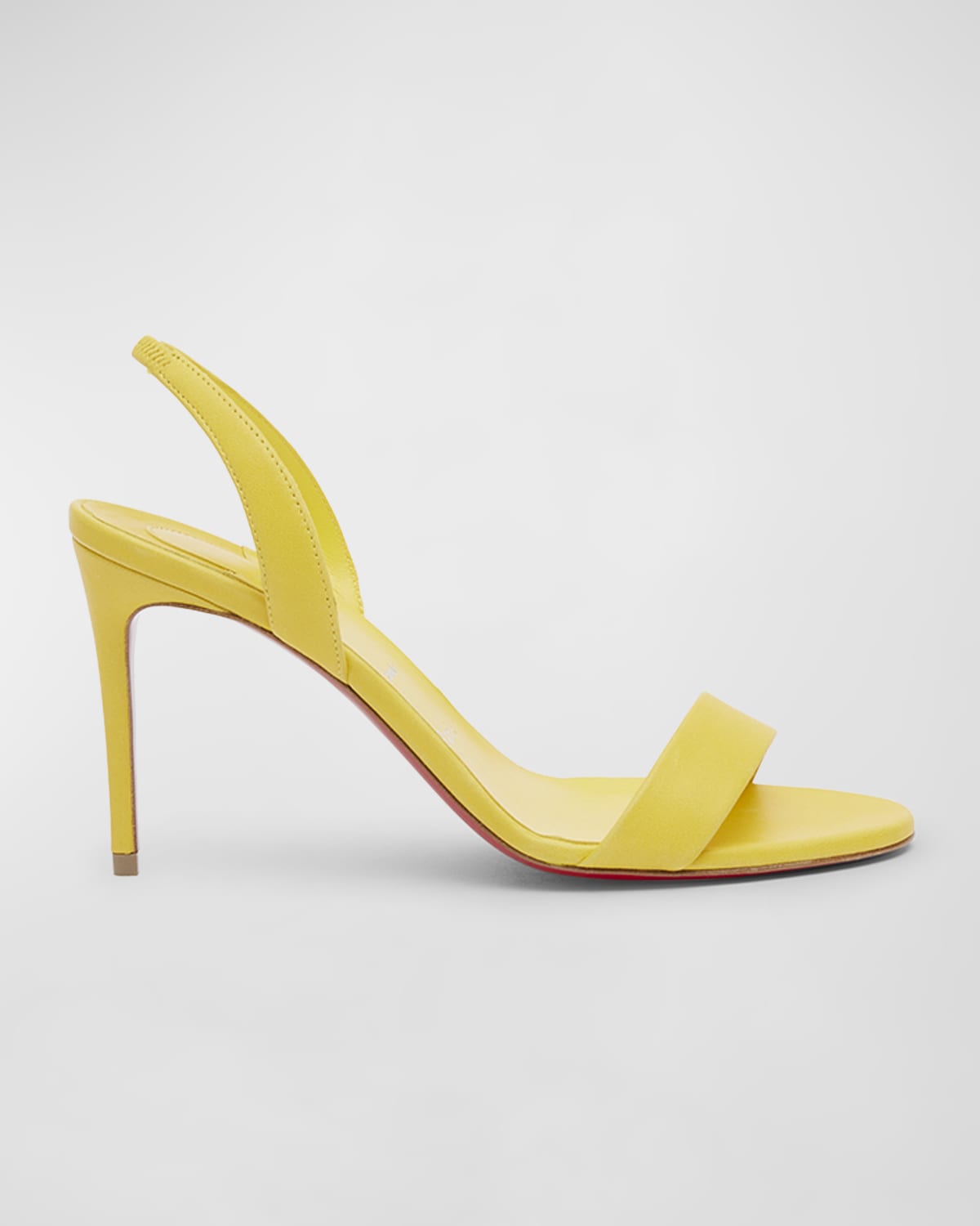 Shop Christian Louboutin O Marylin Leather Red Sole Halter Sandals In Pollen
