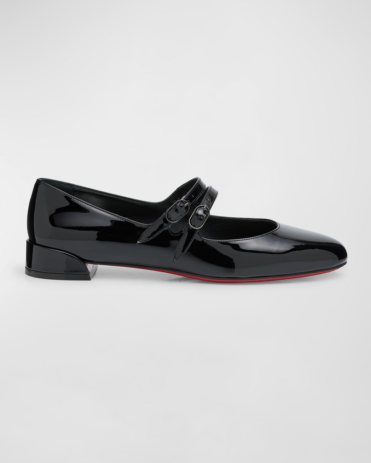 Shop Christian Louboutin Sweet Jane Patent Red Sole Ballerina Flats In Black