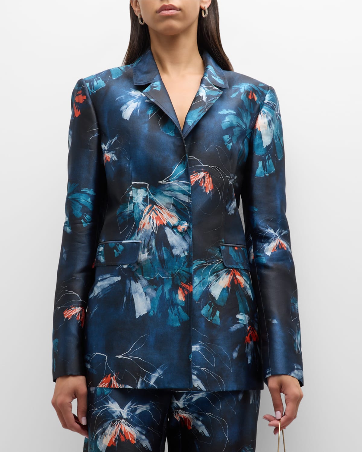 Bach Mai Floral-print Single-breasted Tailored Jacket In Tempest Floral