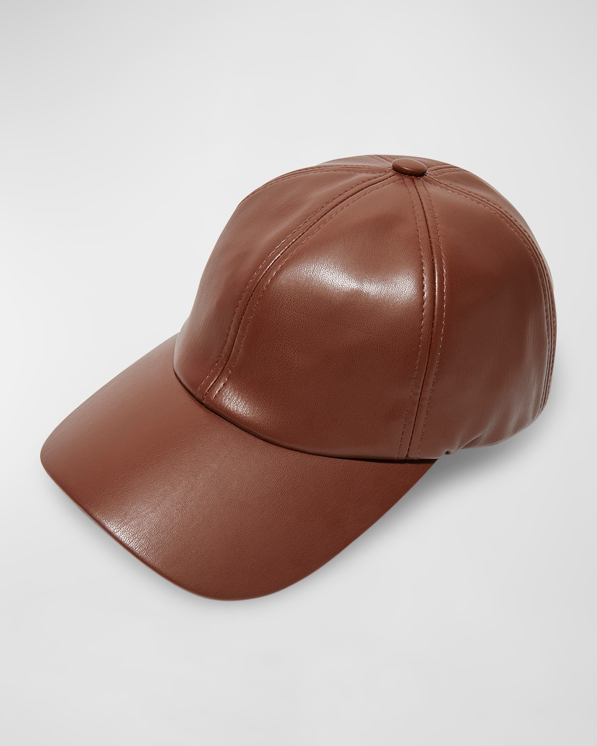 LELE SADOUGHI FAUX LEATHER BASEBALL HAT