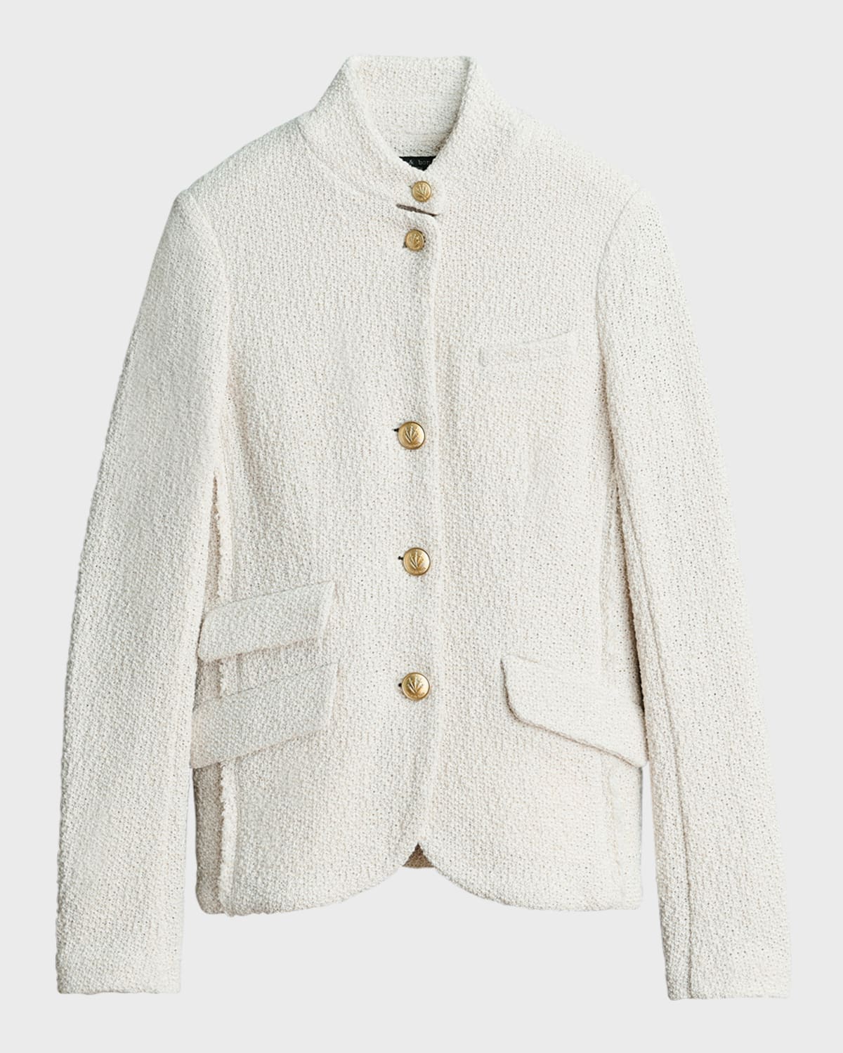 Rag & Bone Slade Cotton Tweed Blazer In Ecru