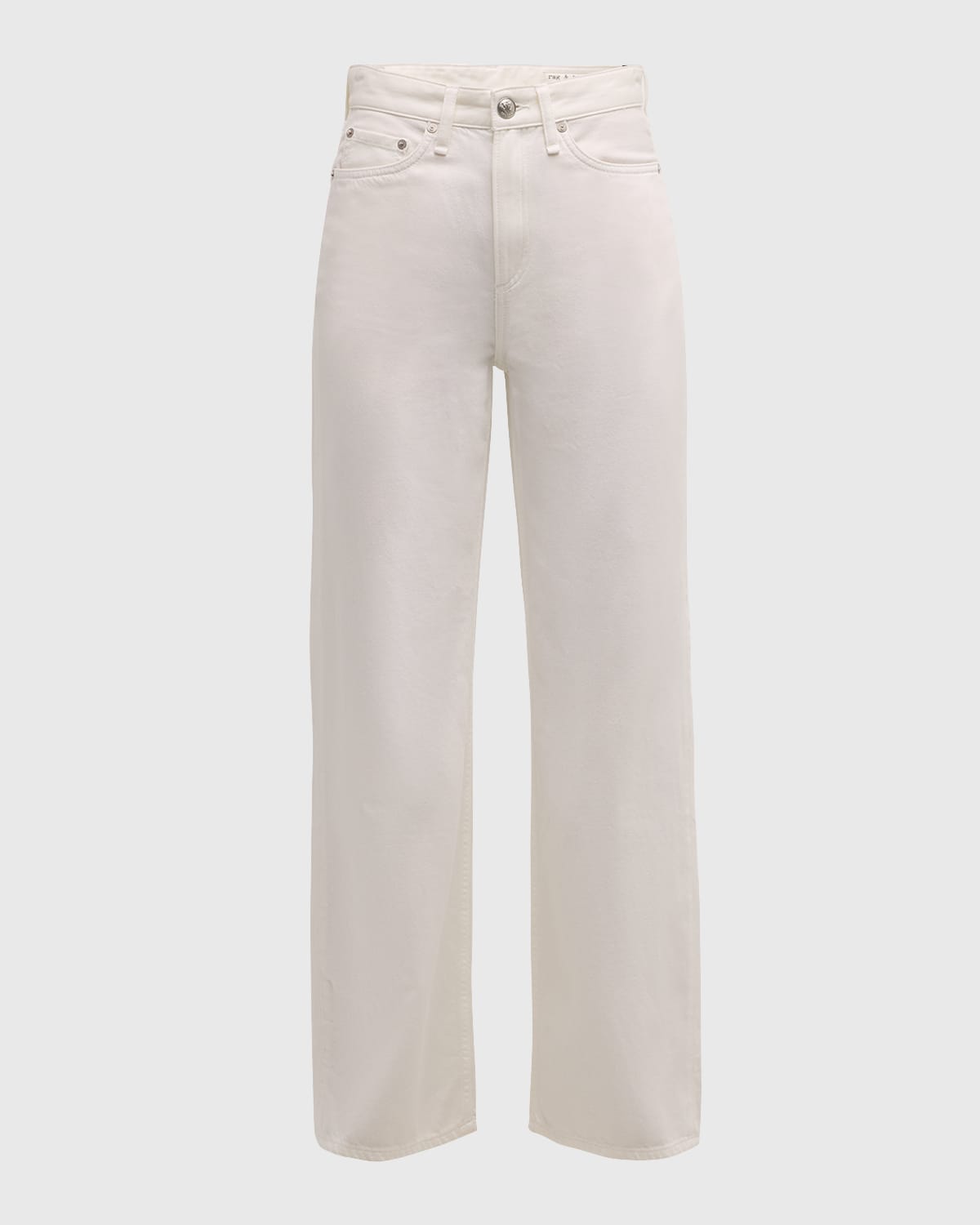 Shop Rag & Bone Featherweight Logan Wide-leg Jeans In Optic Whit