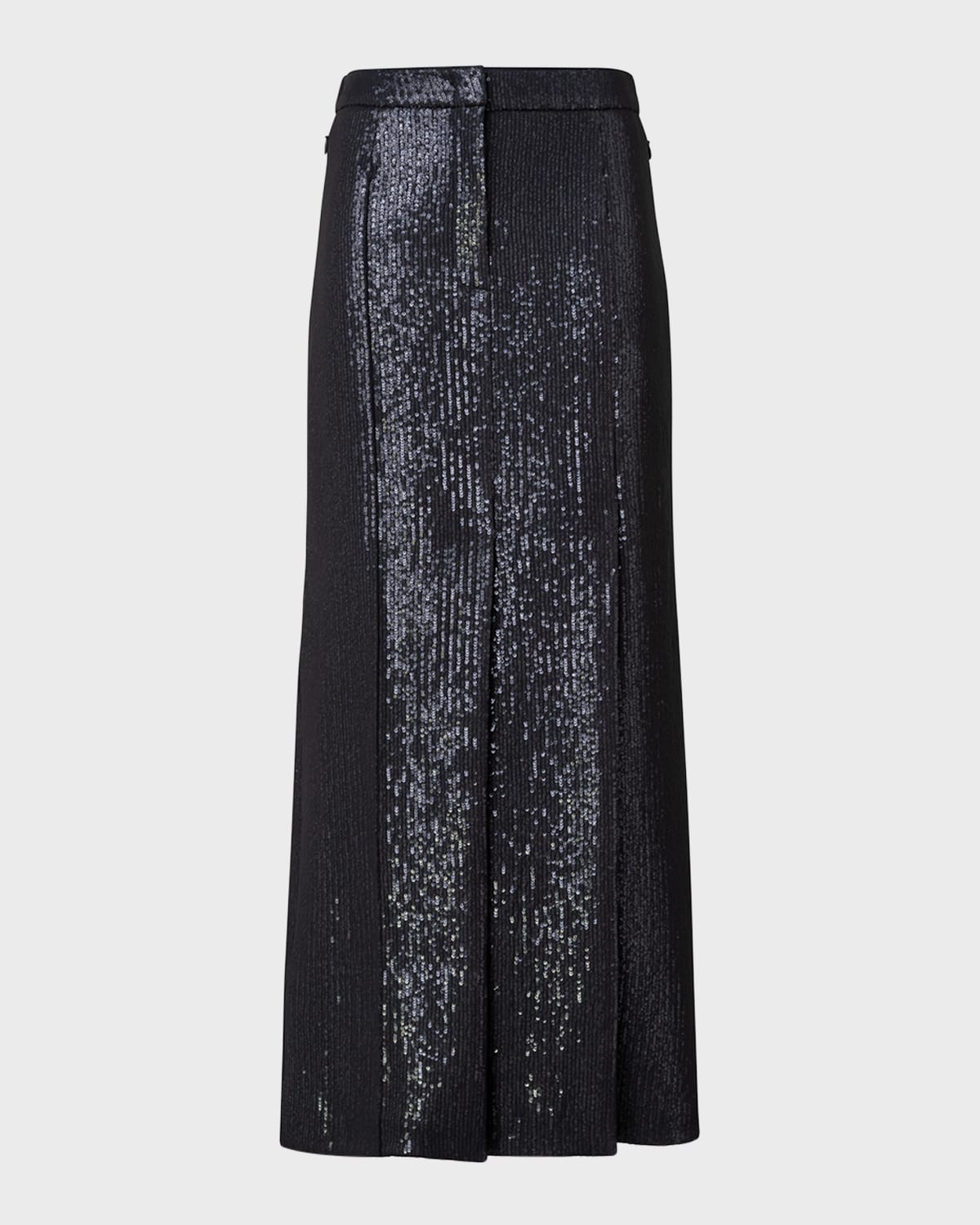Akris Silk Chiffon Sequin Maxi Skirt In Black