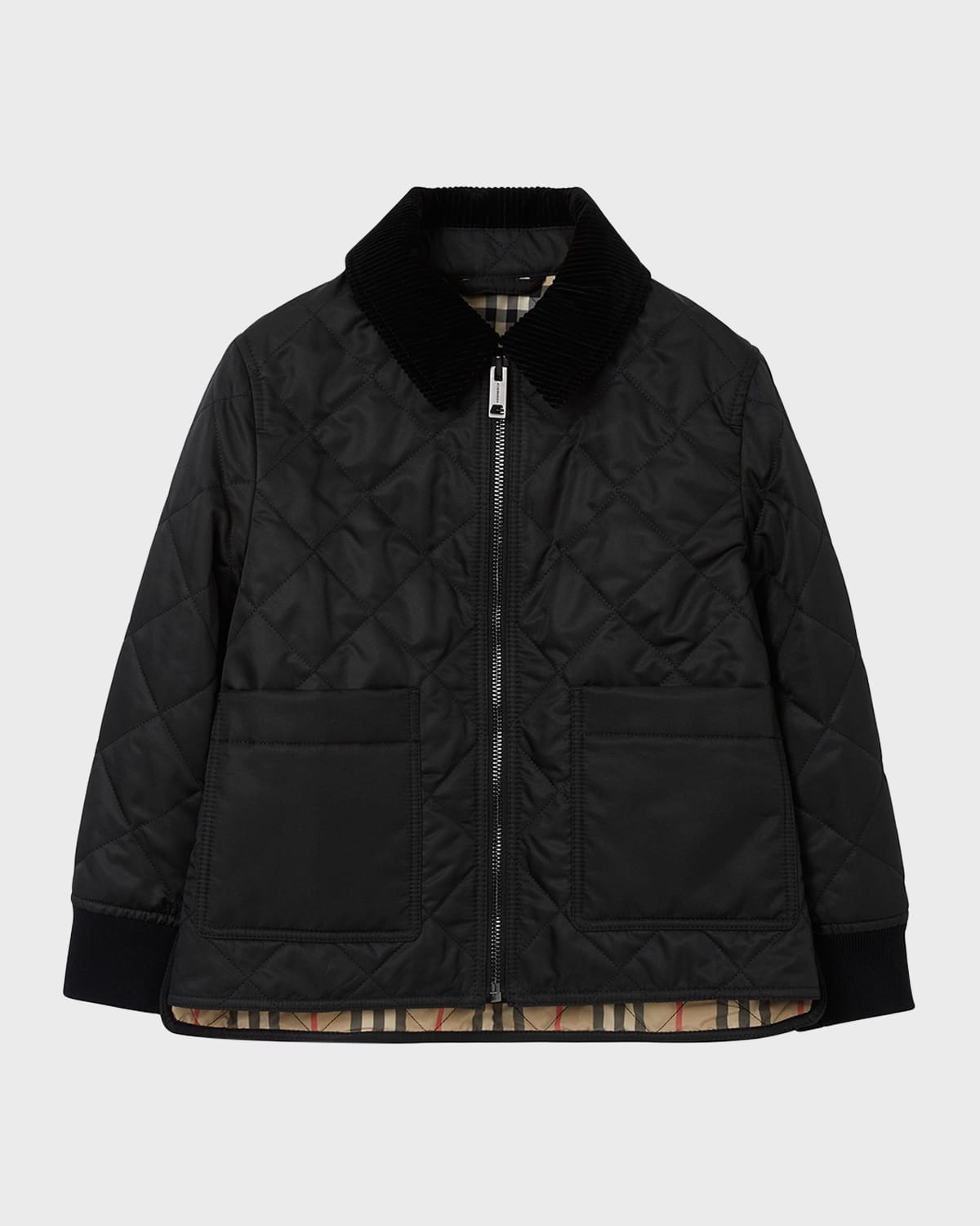 Burberry Kids Diamond Quilted Jacket (3-14 Years) In Black