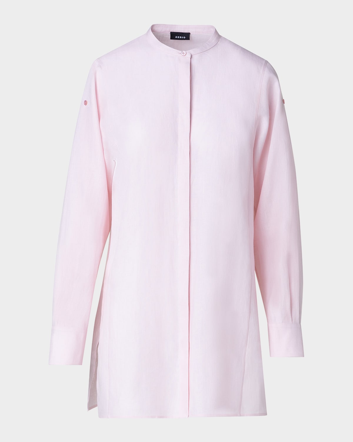 Akris Linen Voile Tunic Blouse In Lotus