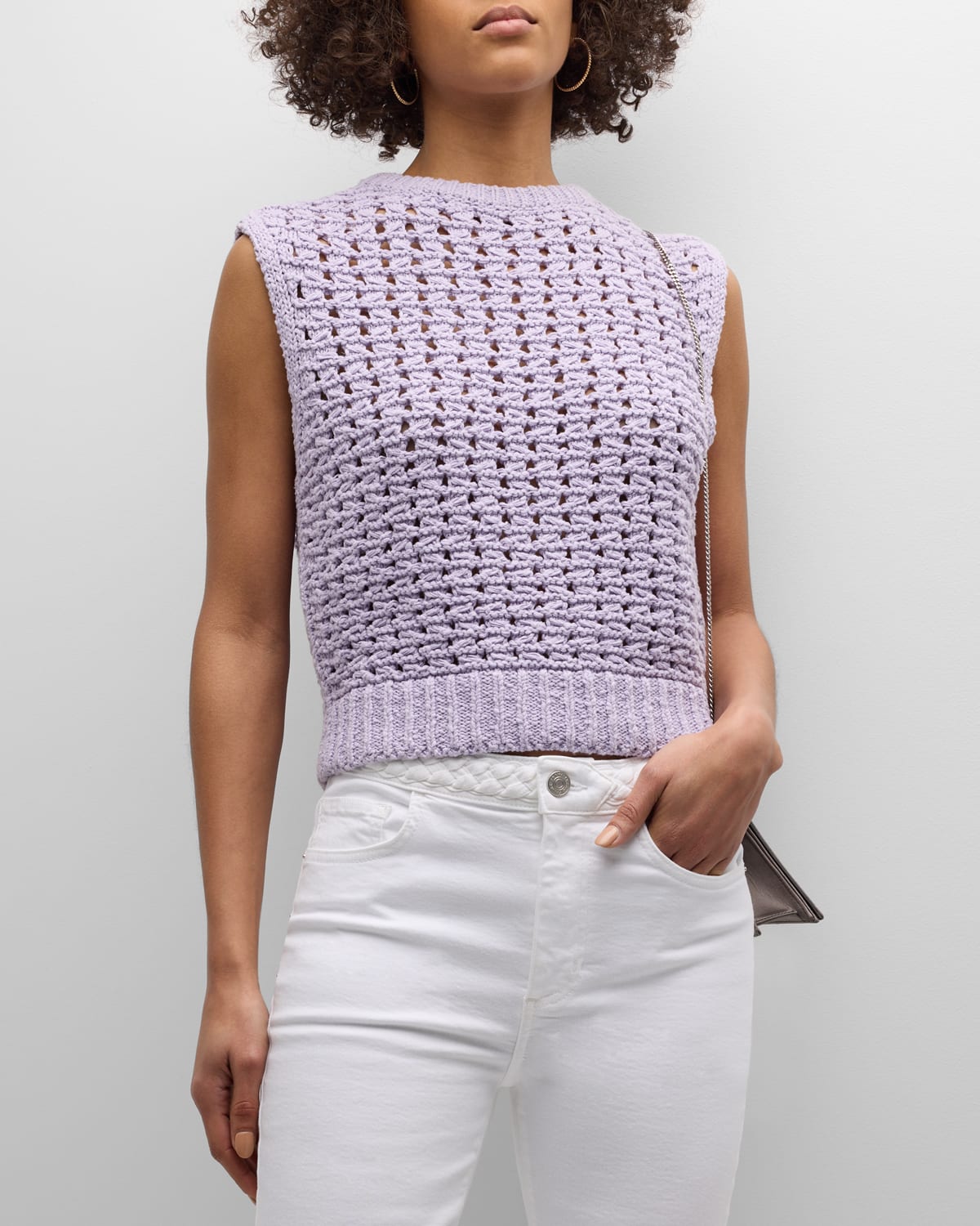 Tape Yarn Sweater Vest