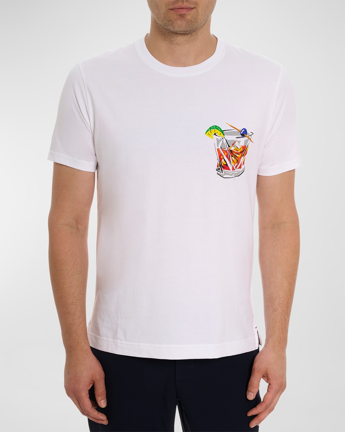 Shop Robert Graham Men's Serendipity Graphic T-shirt In White