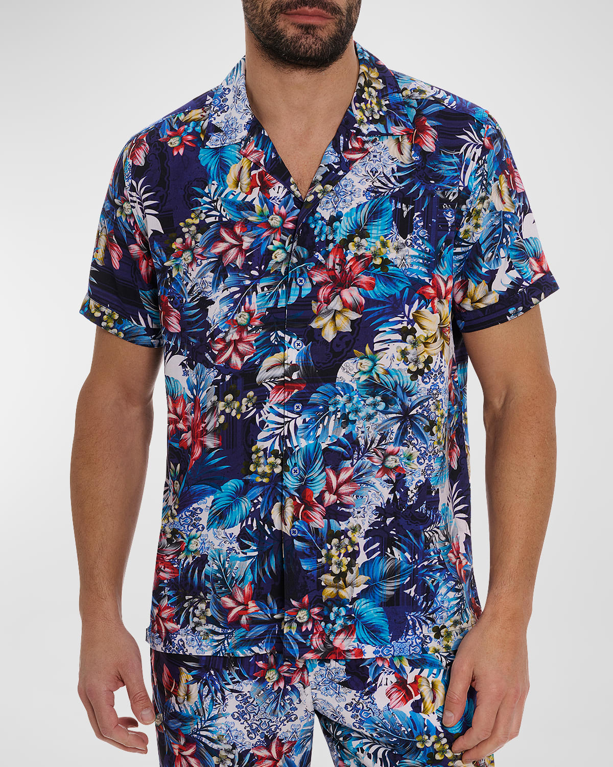 Robert Graham Merrick Floral Camp Shirt In Multi