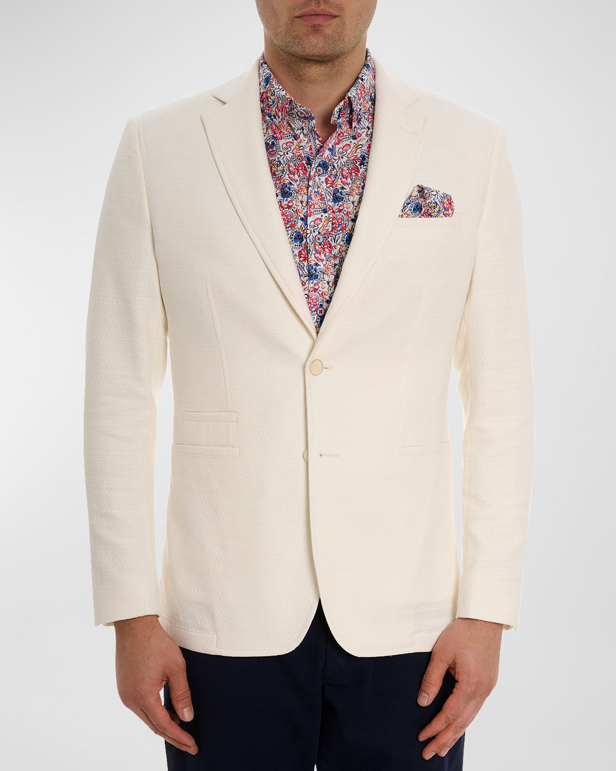 Shop Robert Graham Men's Johnson Cotton Woven Sport Coat In White