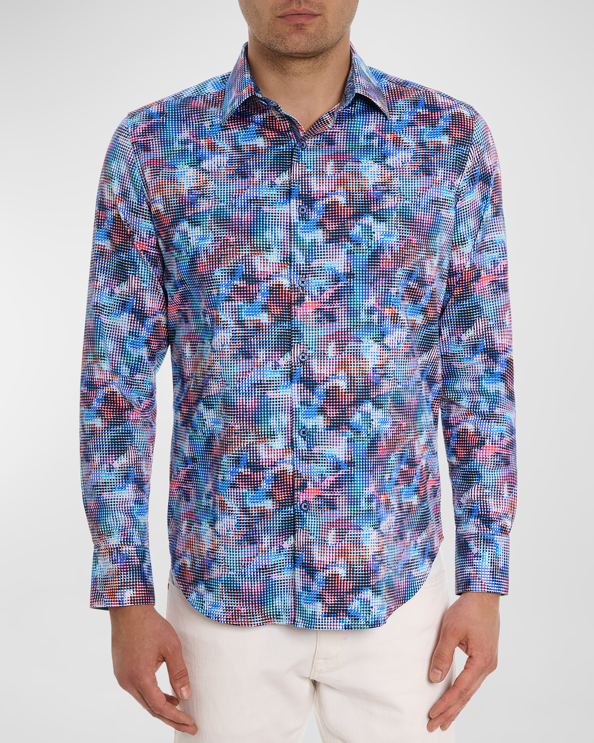 Shop Robert Graham Men's Outer Banks Cotton-stretch Sport Shirt In Multi