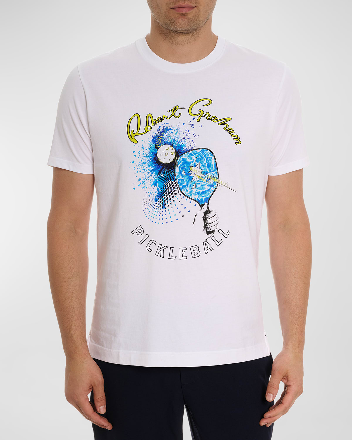 Robert Graham Pickleball Slap Short Sleeve T-shirt Tall In White
