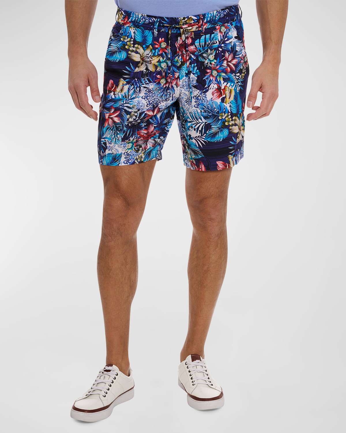 Robert Graham Merrick Floral Flat Front Shorts In Multi