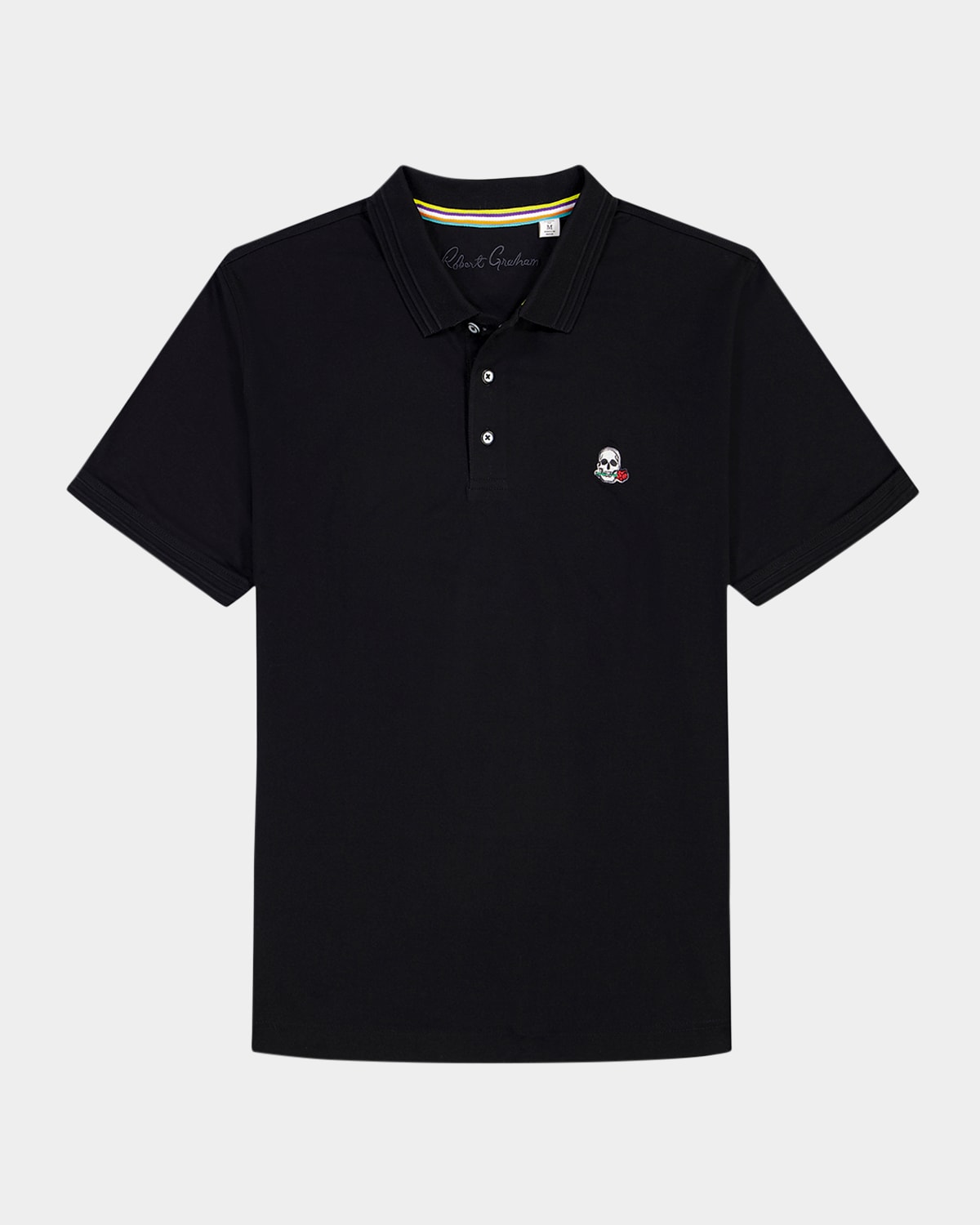 Robert Graham Men's The Player Knit Polo Shirt In Black