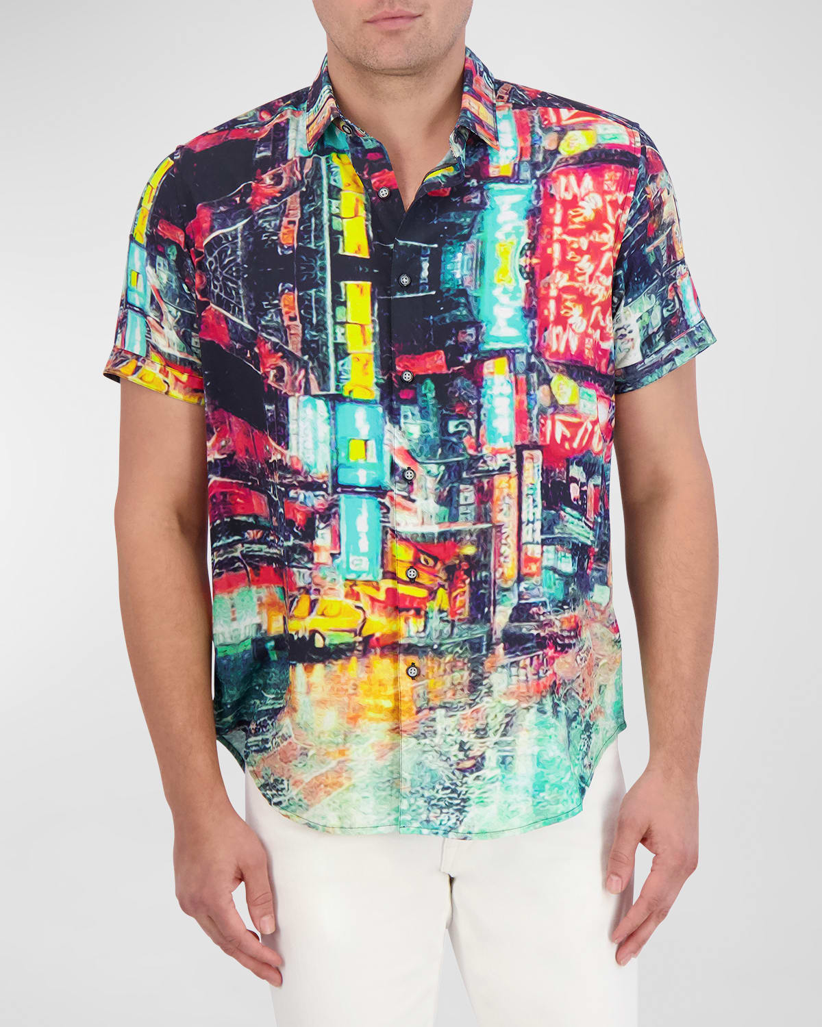Shop Robert Graham Men's Boreal Printed Short-sleeve Shirt In Multi