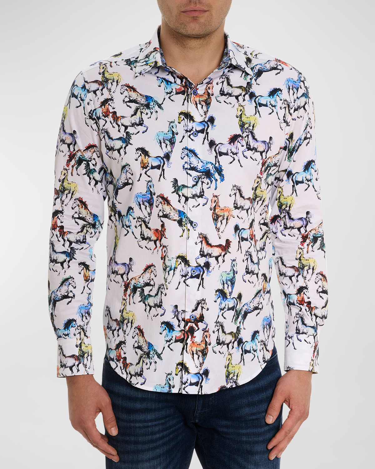 Robert Graham Thoroughbred Long Sleeve Button Down Shirt In Multi