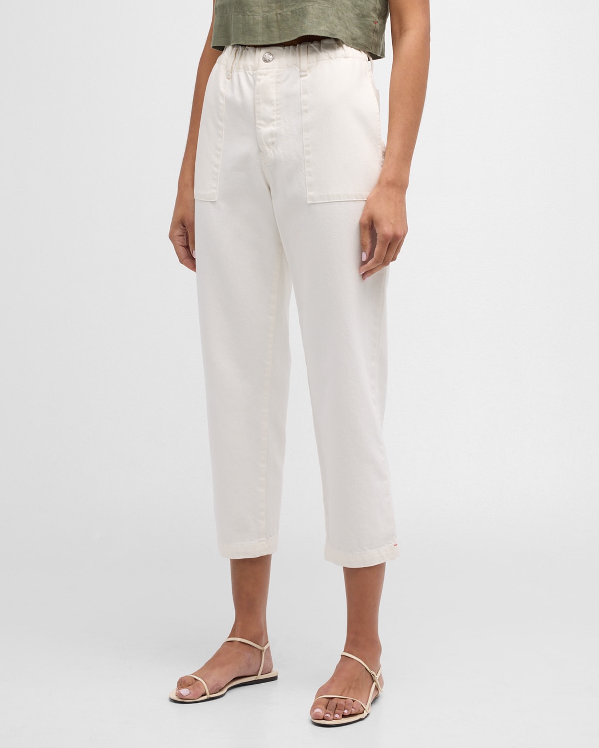 Mercer Cropped Tapered Cotton Pants
