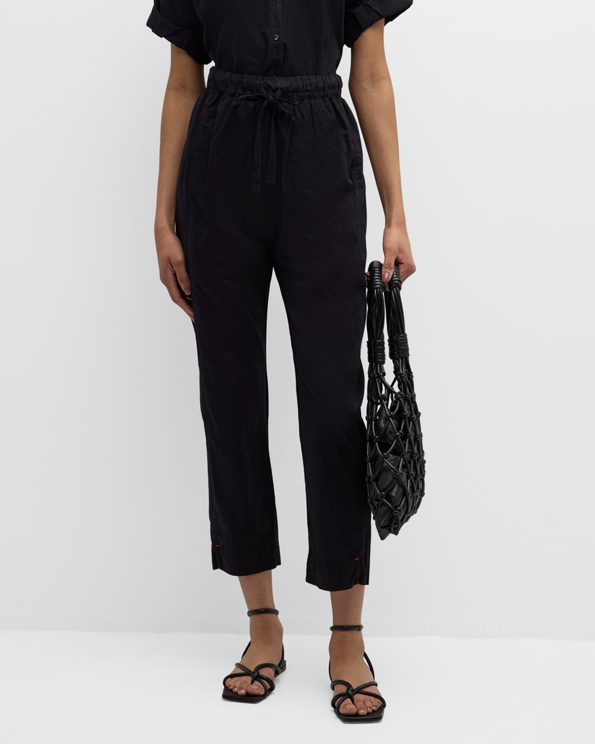 Draper Tapered Cotton Ankle Pants