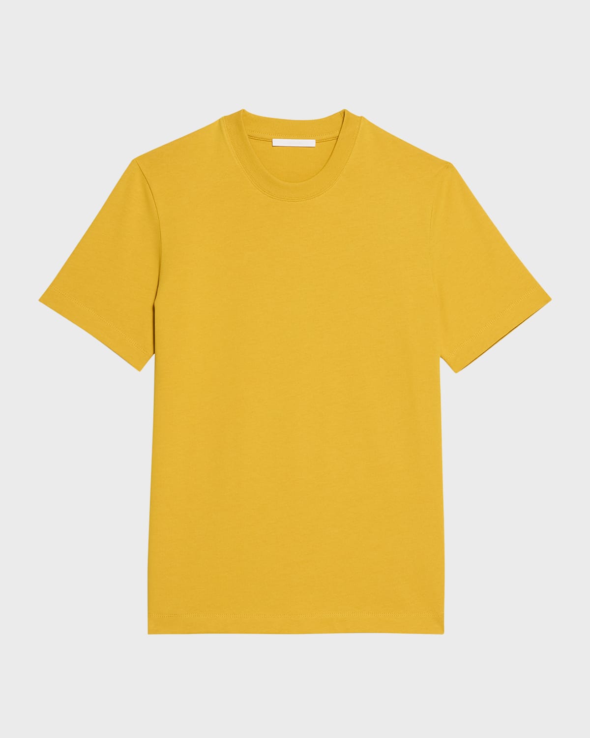 Helmut Lang Men's Logo-back Short-sleeve Heavy Cotton T-shirt In Taxi Yellow