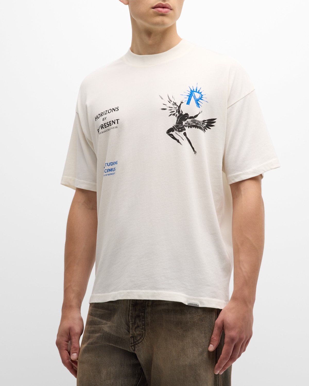 Shop Represent Men's Icarus Graphic T-shirt In Flat White