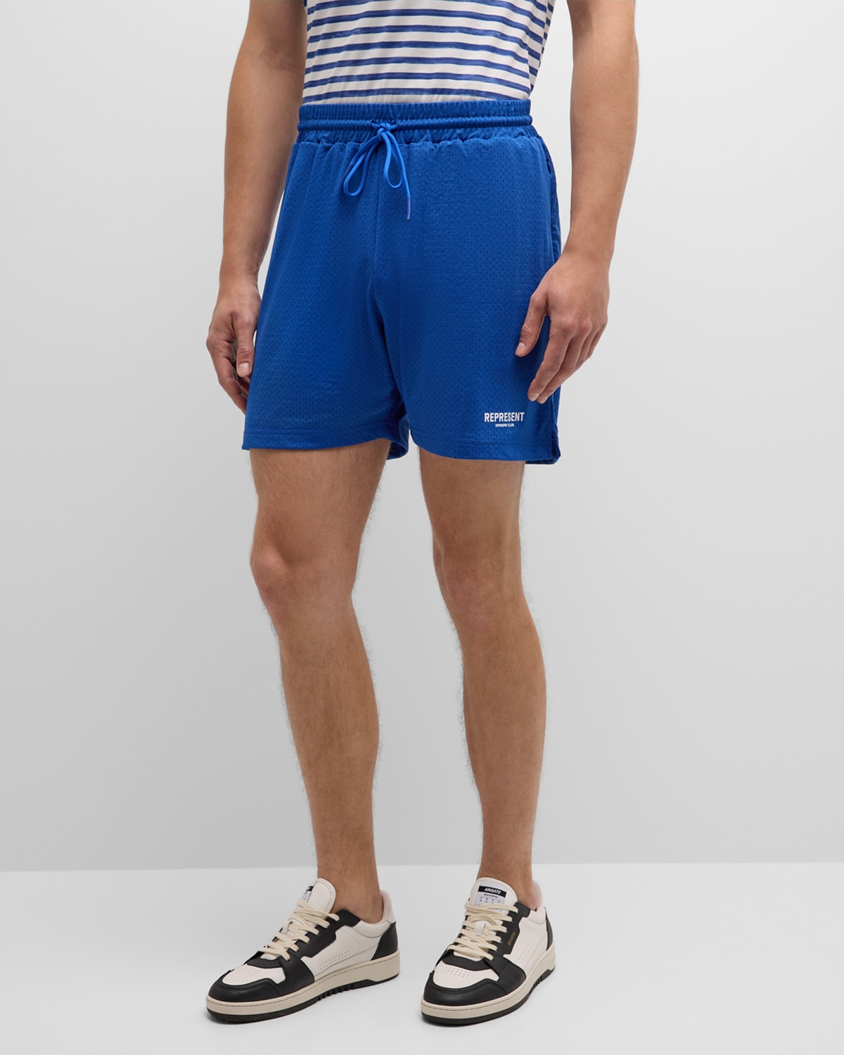 Shop Represent Men's Owners Club Mesh Shorts In Cobalt Blue