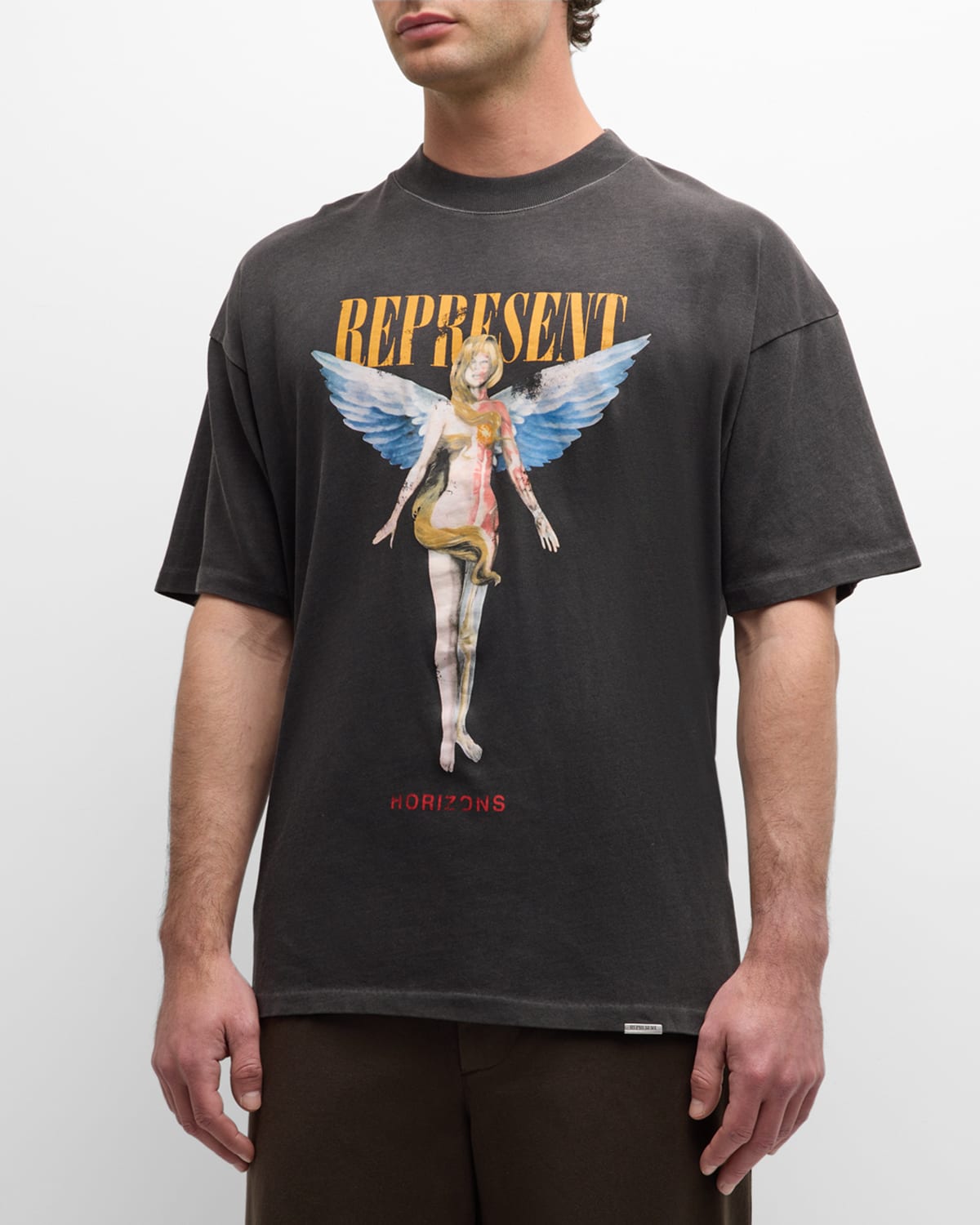 Shop Represent Men's Reborn T-shirt In Aged Black