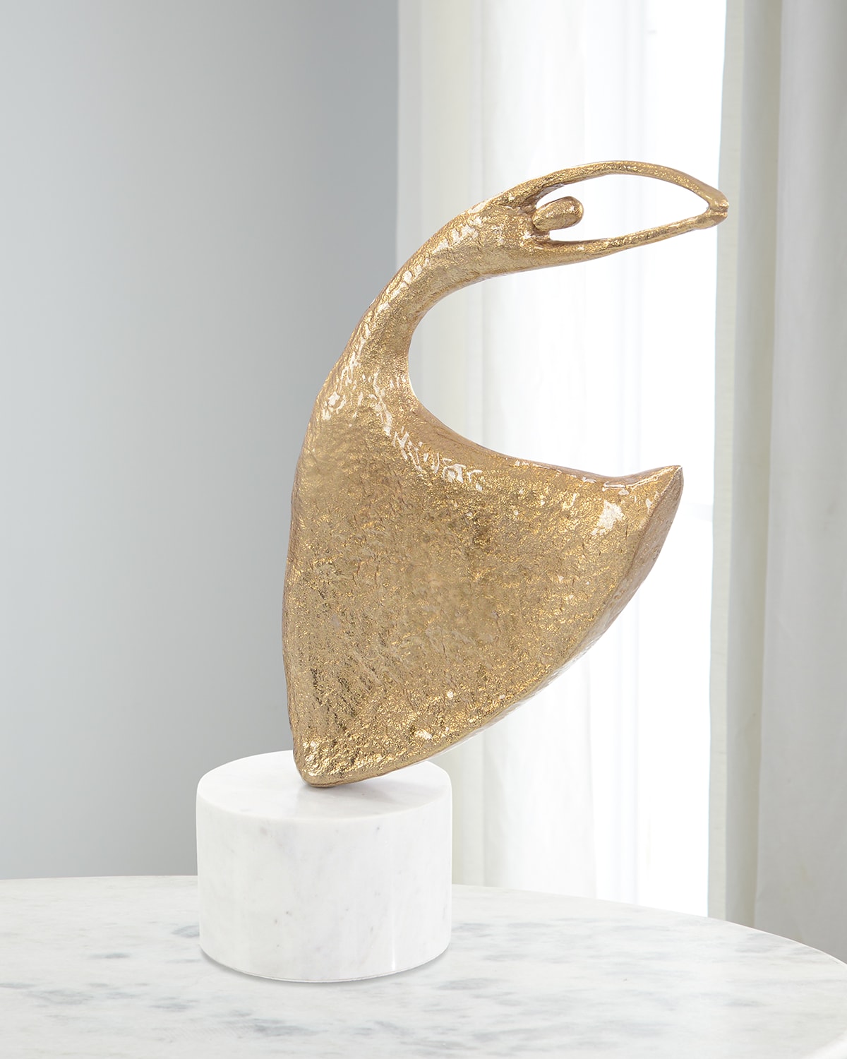 John-richard Collection Windswept Waltz Sculpture On Marble, Gold In Gold
