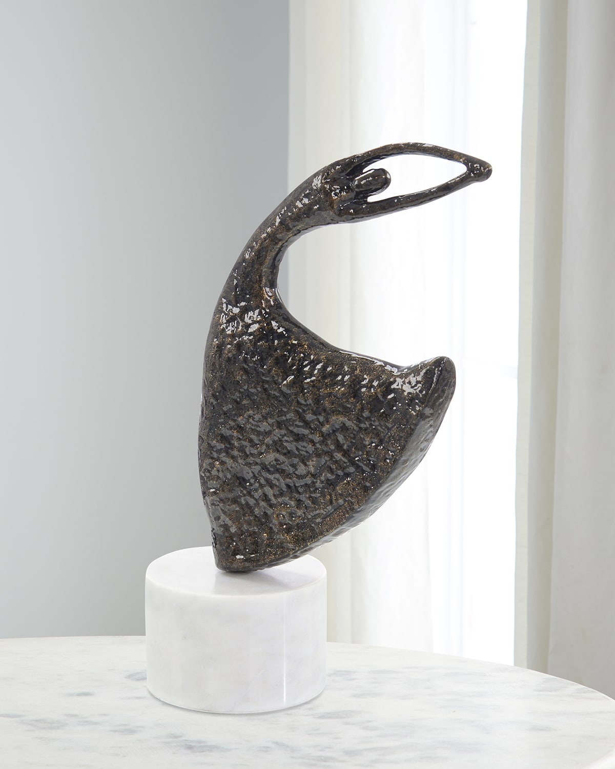 John-richard Collection Windswept Waltz Sculpture On Marble, Black In Bronze