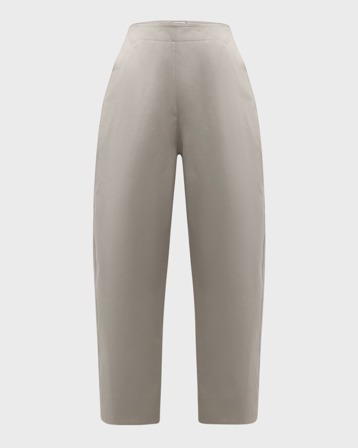 High-Rise Wide-Leg Cotton Twill Trousers
